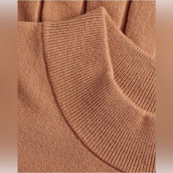 NWT Express Pleated Mock Neck Cutout Back Sweater Dress - Picture 4 of 12